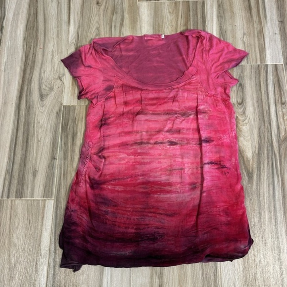 Johnny Was 4 love and liberty Raglan Knit Top‎ L  Art to wear Spring Beach Boho